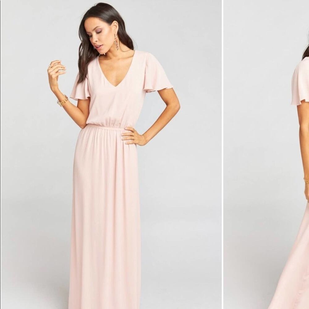 New NWT Show me your Mumu blush pink medium maxi dress - Picture 2 of 11